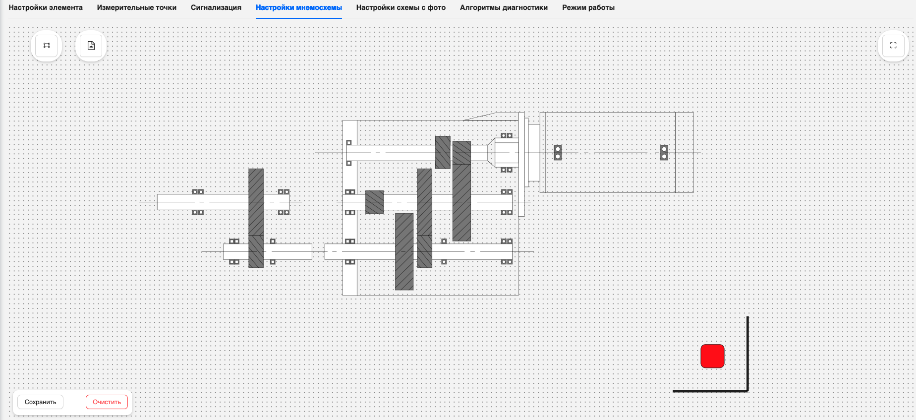 Mimic diagram with colour-coded asset health